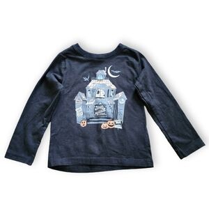 Black 3D Haunted House Shirt, Kid's 5T